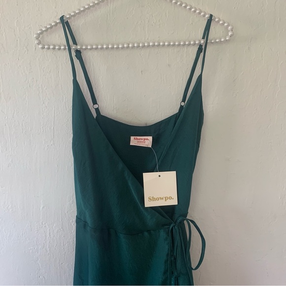 Showpo. Between Fantasy Midi High Low Wrap Dress - Picture 9 of 15